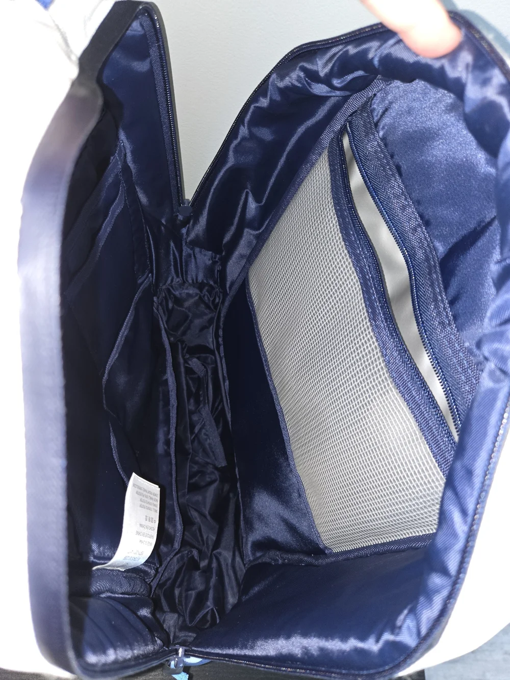 Jordan Retro 11 shoe backpack white and blue 22